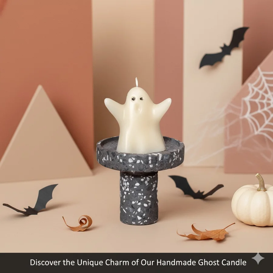Ghost-shaped candle