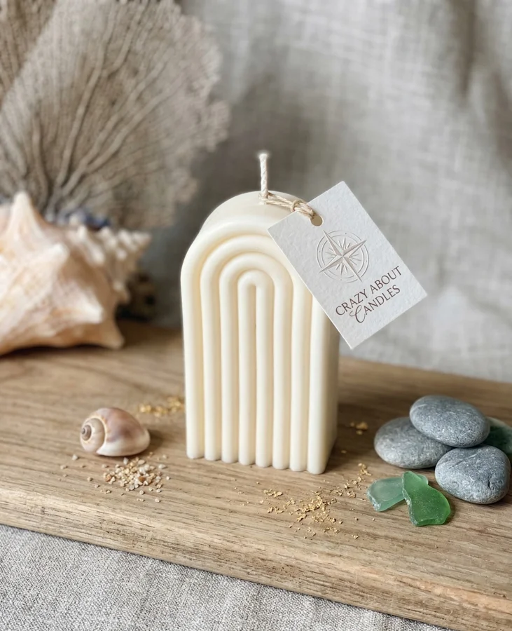 Rainbow-arch candle
