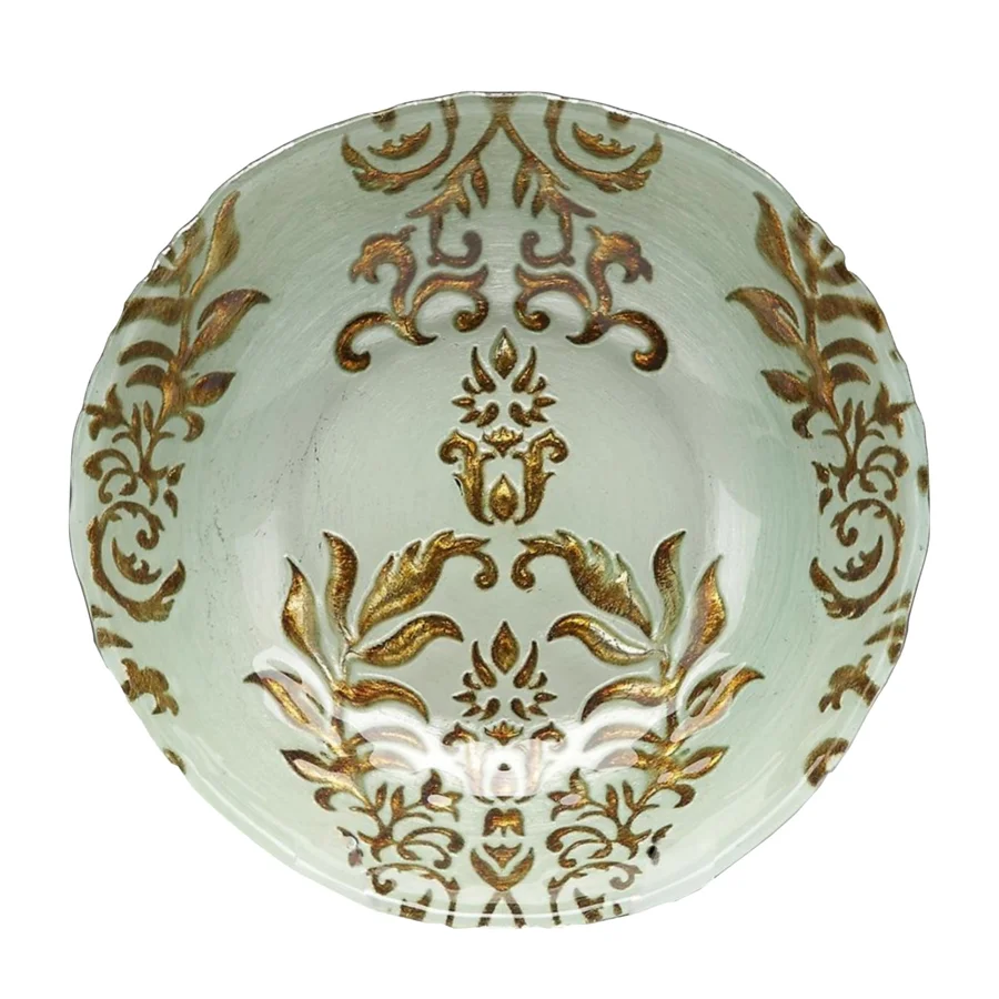 Turquoise-and-gold bowls, set of four